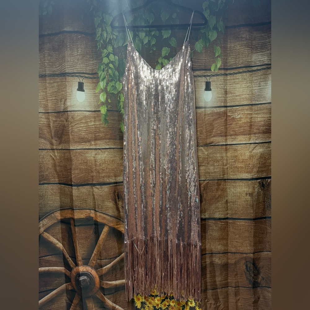 🆕Sequin Maxi Dress in copper